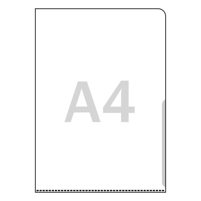 Chemises en coin pour format A4, transparent lisse  | 150 µm