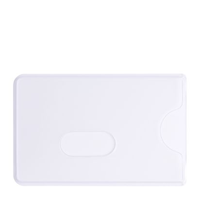 Pochette pour carte de crédit avec protection RFID et perforation oblongue, 59 x 88 mm, blanc 