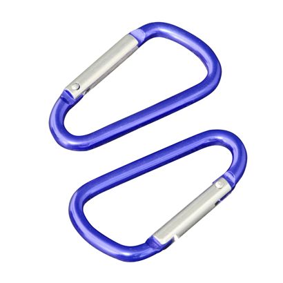 Karabinerhaken, Aluminium blau | 48 mm