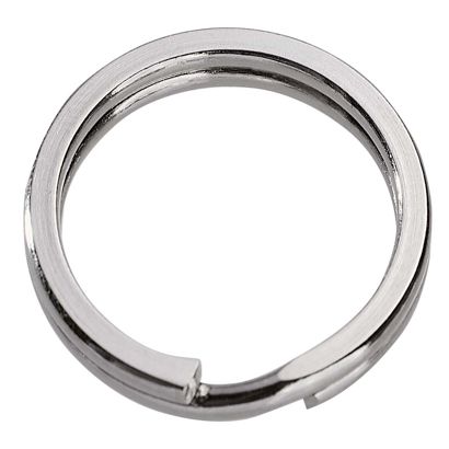 Anneaux porte-clés, nickelés, plats 20 mm