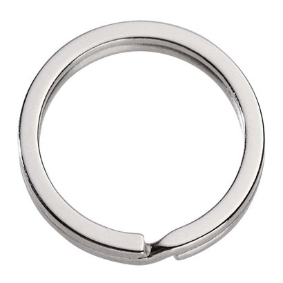 Schlüsselringe, vernickelt, flach 30 mm