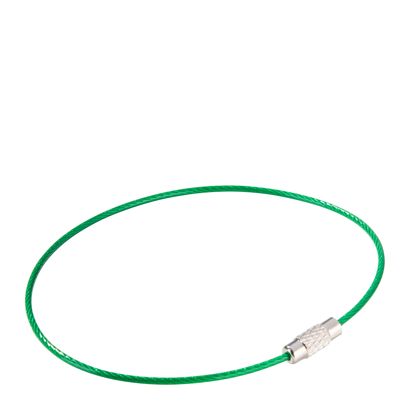 Drahtseilverbinder mit Drehverschluss, farbig ummantelt grün | 220 mm