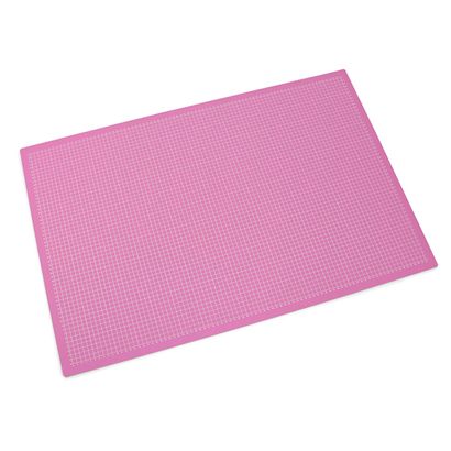 Schneidematte A1, 90 x 60 cm, selbstheilend, mit Raster pink, grau