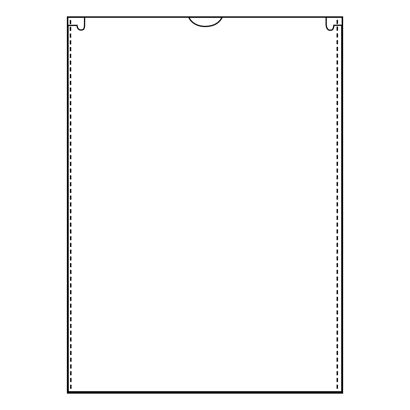 Pochette plastique non-perforée, 148 x 210 mm, ouverture petit côté, transparent 