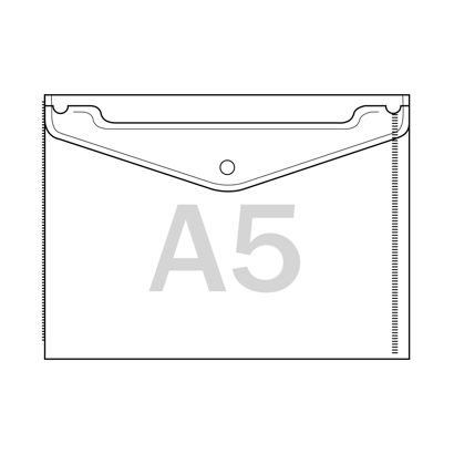 Porte-document pour documents au format A5, film PP 180 microns 