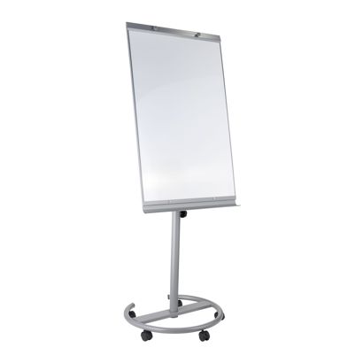 Paperboard avec tableau blanc, sur roulettes 