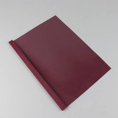 Thermobindemappe A4, Lederkarton, 60 Blatt, bordeaux | 6 mm | 240 m