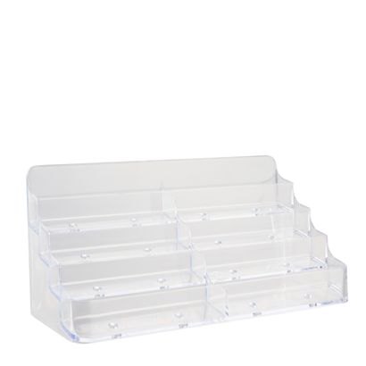 Porte-cartes de visite, 8 compartiments, format paysage, transparent 