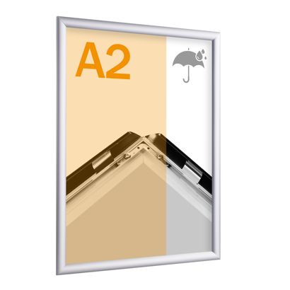 Klapprahmen A2 wetterfest silber