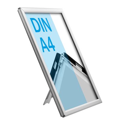 Klapprahmen A4 Opti Frame, mit Rückenstütze silber | 14 mm