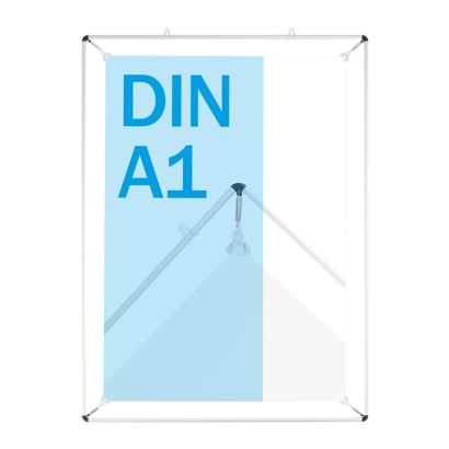 Cadre tendeur d'affiche, argent A1