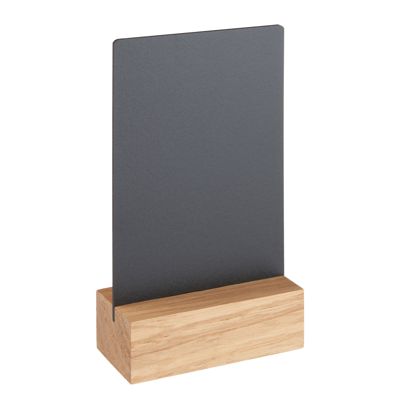 Tischaufsteller Kreidetafel schwarz|braun  | 120 x 80 mm 