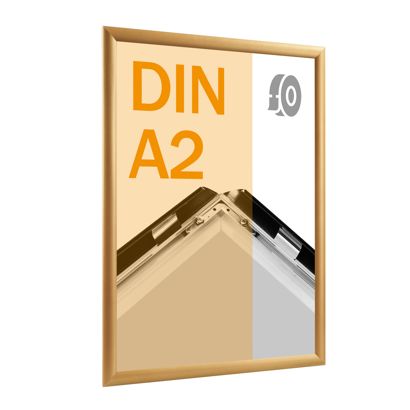 Klapprahmen A2, selbstklebend gold  | Gehrung 