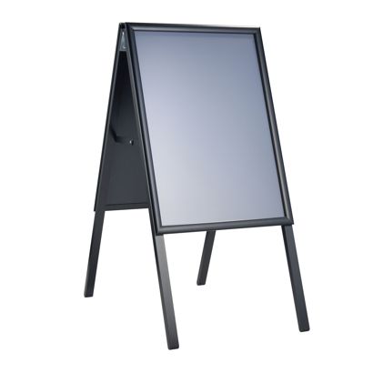 Kundenstopper A2 AIR-STOP, 25 mm Profil Gehrung | schwarz