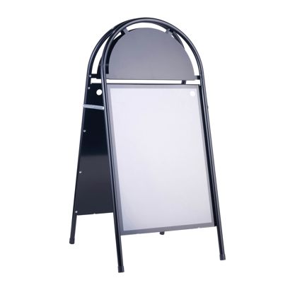 Kundenstopper A2 STEEL-STOP mit Topschild  | schwarz 