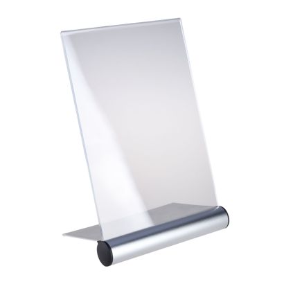 Présentoir en L avec pied en aluminium A5