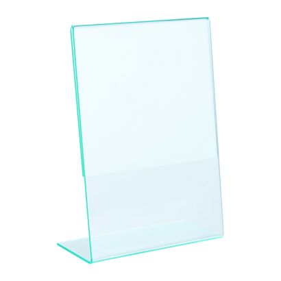 L-Aufsteller, PMMA (Acryl), transparent-grün A6