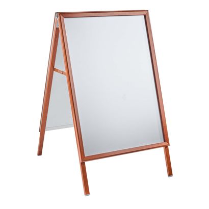 Kundenstopper A1 Outdoor SOLID-STOP Gehrung | braun | 32 mm