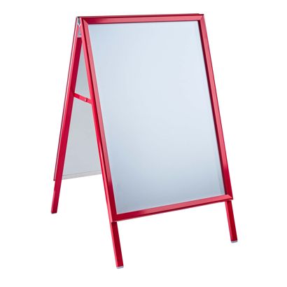 Kundenstopper A1 Outdoor SOLID-STOP Gehrung | rot | 32 mm