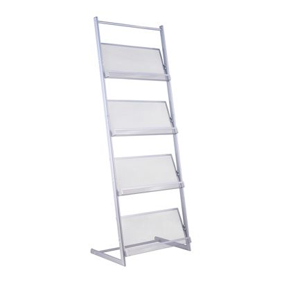 Présentoir pour magazines DOVER, 8x A4, argent 8