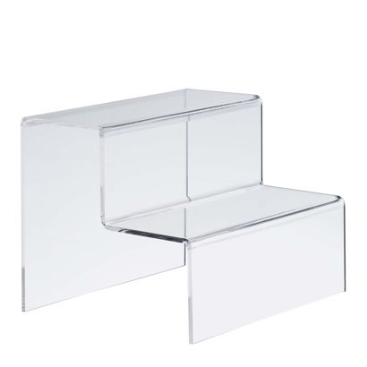 Deko Treppe, Acryl transparent | 220 x 168 x 183 mm | 2-stufig