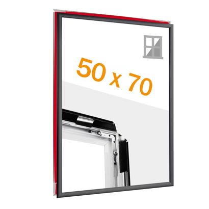 Cadre clic-clac pour vitrine B2 noir 