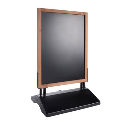 Stop-trottoir en bois WOOD-STOP SWING extérieur, ardoise 62 x 87 cm, résistant au vent 