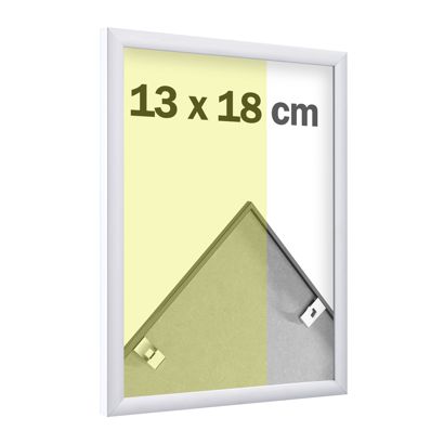 Cadre photo en aluminium, styrène transparent 13 x 18 cm  | argent  | mat 