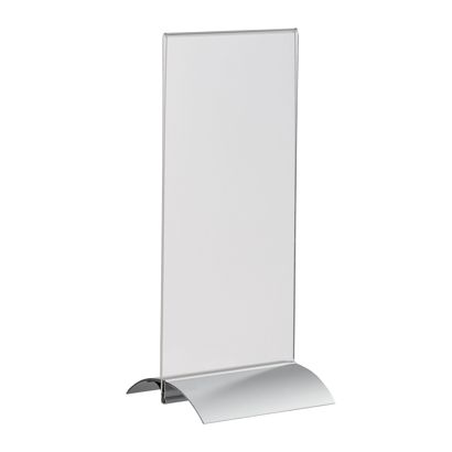 T-Aufsteller mit Aluminumklemmfuß Hochformat | 1/3 A4