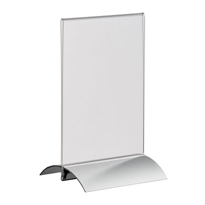 T-Aufsteller mit Aluminumklemmfuß Hochformat | A6