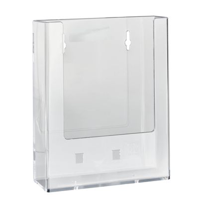 Wandprospekthalter, Polystyrol, transparent, Taymar 1 x Hochformat | A5
