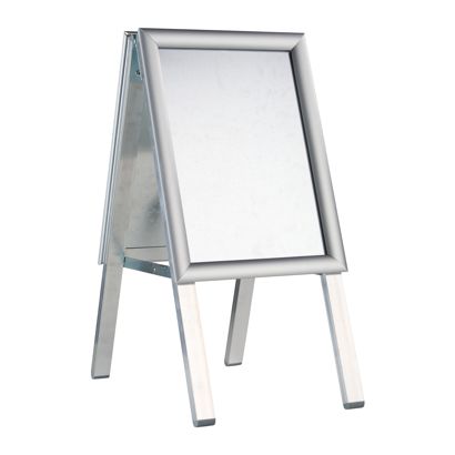 Stop-trottoir SOLID-STOP A4 pour l'extérieur, profil de 25 mm, coins en onglet, argent 