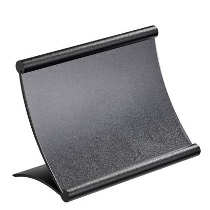 Tischaufsteller Alu schwarz | 120 x 80 mm