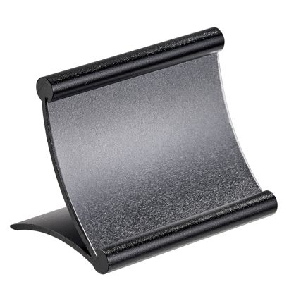Tischaufsteller Alu schwarz | 50 x 70 mm