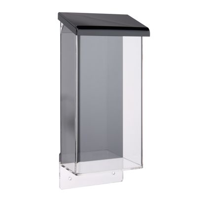 Flyerbox wetterfest mit Deckel, schwarz, robust 1/3 A4 