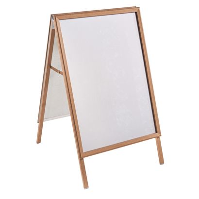 Kundenstopper A1 Outdoor SOLID-STOP Gehrung | hellbraun | 32 mm