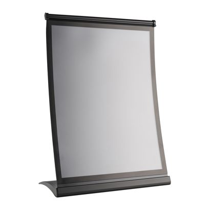 L-Aufsteller CURVE mit Magnetrahmen A4, schwarz Hochformat 