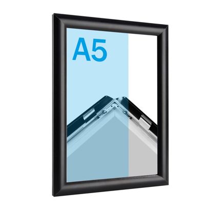 Cadre clic-clac A5 standard noir  | 17 mm | En onglet 