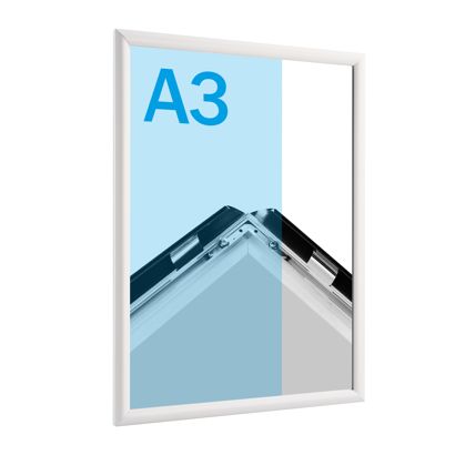 Cadre clic-clac A3 standard blanc  | 17 mm | En onglet 
