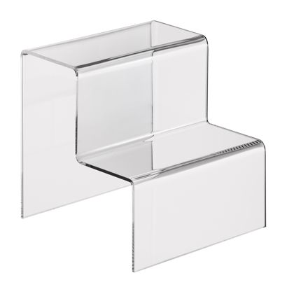Deko Treppe, Acryl transparent | 105 x 100 x 100 mm | 2-stufig