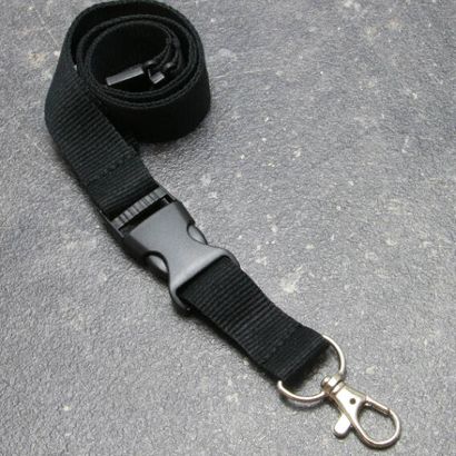 Lanyard avec fermeture de sécurité noir 