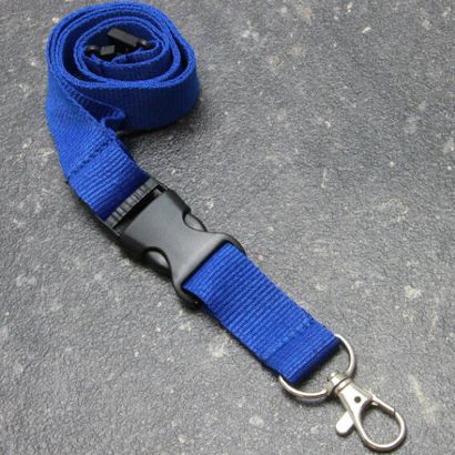 Lanyard avec fermeture de sécurité bleu 