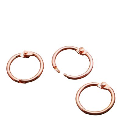 Anneaux de reliure métal 14 mm - livrés ouverts  | cuivre 