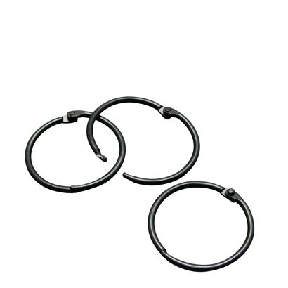 Anneaux de reliure métal 32 mm  | noir 