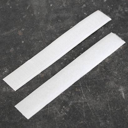 Klettstreifen selbstklebend, Haken und Flausch paarweise 20 x 150 mm  | weiß 