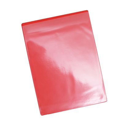 Pochettes magnétiques pour format A4, avec 1 bande magnétique, ouverture petit côté, rouge 
