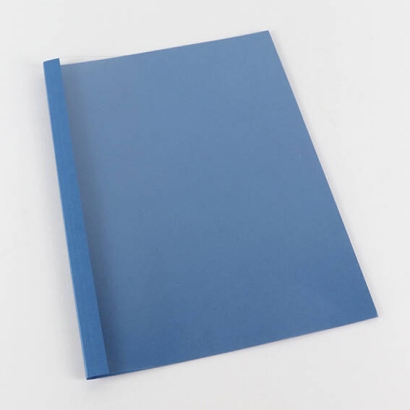 Chemises à reliure thermiques A4, carton cuir, 30 feuilles, bleu | 3 mm | 250 g/m²