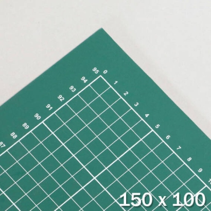 Tapis de découpe, XXL, 150 x 100 cm, auto-guérison, avec grille vert
