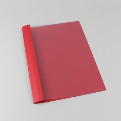 Chemise à œillets A4, carton lin, 65 feuilles, rouge | 6 mm