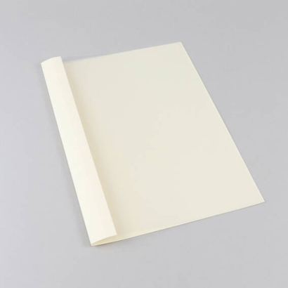 Chemise à œillets A4, carton lin, 65 feuilles, blanc brut | 6 mm